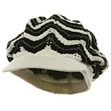 Crocheted Rasta Beanie Visors-White W27S24C