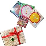 メモリアルギフト かおノート３部×ミックス色鉛筆 ギフトセット 通常イベントラッピング