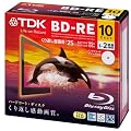 TDK �^��p�u���[���C�f�B�X�N BD-RE 25GB 1-2�{�� �z���C�g���C�h�v�����^�u�� 10�� 5mm�X�����P�[�X BEV25PWA10A