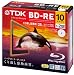 TDK 録画用ブルーレイディスク BD-RE 25GB 1-2倍速 ホワイトワイドプリンタブル 10枚 5mmスリムケース BEV25PWA10A