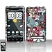 Silver Colorful Flower Rubberized Snap on Design Case Hard Case Skin Cover Faceplate for Sprint Htc Evo 4g + Screen Protector Film + Free Cell Phone Bag