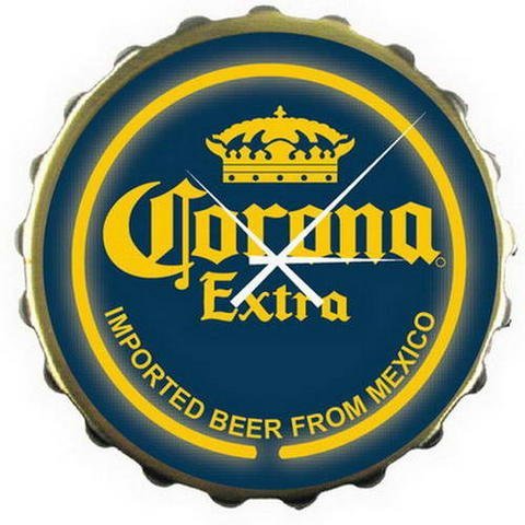 New Corona Extra Blue Bottle Cap Beer Bar Neon Clock