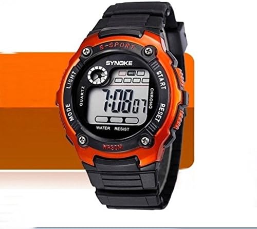 KANO BAK Child Kids Boy girl Student Digital Quartz Alarm Sports Waterproof Christmas gift Watch Orange