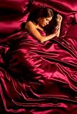 Passion Faux Silk Mulberry 6 piece Satin Duvet Cover Set Double Bed