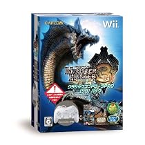 モンスターハンター3(トライ) クラシックコントローラPRO【シロ】パック 特典 モンスターヘッドフィギュア付き