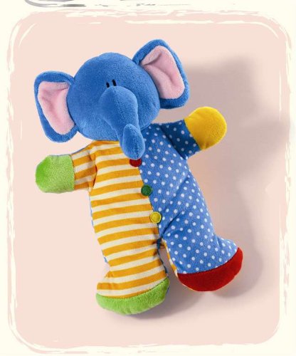 51JQs8kQRKL Russ Plush Bright Beginnings   Jiggle Brights   ELEPHANT (11 inch)