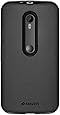 AMZER Pudding Soft Gel TPU Skin Fit Case for Motorola Moto G 3rd Gen - Retail Packaging - Black