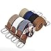 Ayliss Men's Elastic Fabric Woven Stretch Belt Genuine Leather Inlay,Many Colors