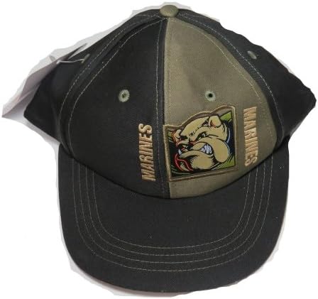 REAL CHARACTERS ARMY/NAVY/AIR FORCE/MARINES colors: BLACK/BEIGE/NAVY/OLIVE ONE SIZE HAT/BASEBALL CAP - mens/womens/unisex (Marines)