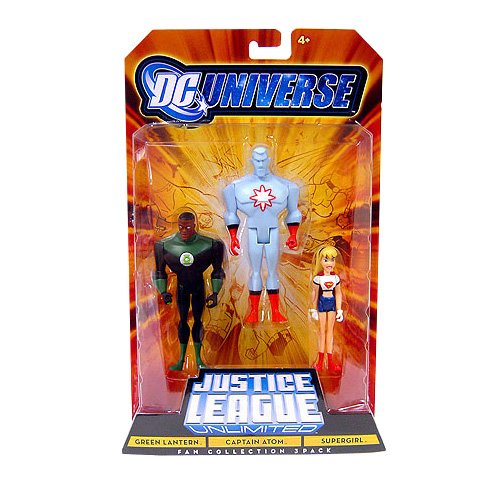  DC Universe Justice League Unlimited Action Figure 3-Pack Green Lantern, Captain Atom & Supergirl