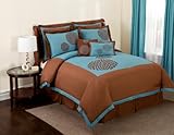 Lush Decor Sandra Print 8-Piece Comforter Set, Queen