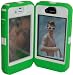 Iphone 4 4s Otterbox Defender Style 3 Layer Case Cover Green and White +Bounus Breast Cancer Support Awareness Wrist Band and Usb Cable for Iphone Ipod Ipad By Dollar Deals