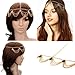 HYL New Fashion Metal Head Band Gold Tone Jewelry Headpiece Chain Hairband Headband by HYL
