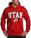 Utah Runnin Utes Hoodie with Arch and Mascot