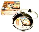 ふっ素樹脂加工味覚 ガラス蓋付すきやき鍋26㎝ H-2705