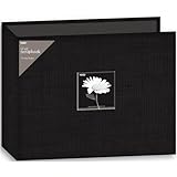 Pioneer 12-Inch by 12-Inch Fabric 3-Ring Binder Album with Window, Black