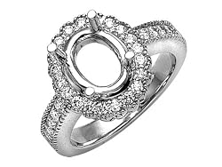 Round Diamonds Engagement Ring LIFETIME WARRANTY