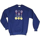 Womens Navy Ball & Racquet Sweatshirt