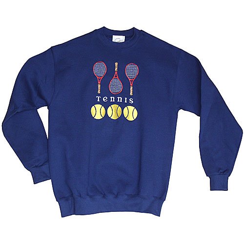 Womens Navy Ball & Racquet Sweatshirt