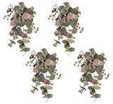 Four 30" Artificial Grape Bushes Silk Plants with Grapes _Fall