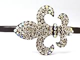 Irodenscent Fleur De Lis Rhinestone Headband, Perfect for Women, Teens & Girls, Bling Bling Hair Accessory