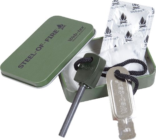 Steel Of Fire – Outdoor Flint Firelighting Kit in Tin