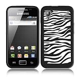 AIO Silikon Hülle Zebra Case Cover Tasche für Samsung Galaxy Ace S5830 Mit Film