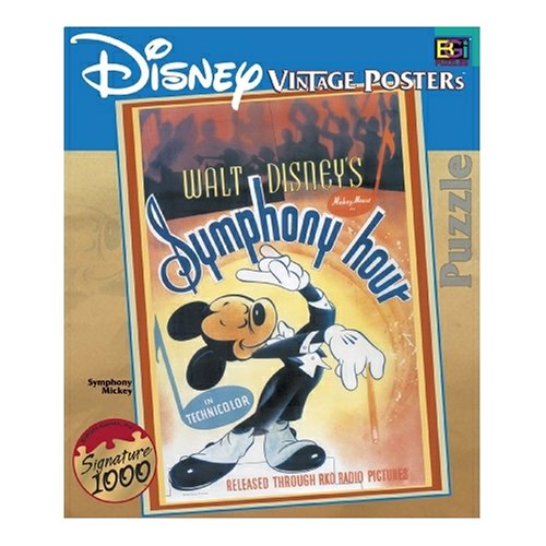 Buffalo Games Disney Vintage Poster Symphony Mickey 1000 Piece Jigsaw Puzzle