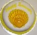 Gourmet Food : Carrot Decorated Cake Single Layer 8" RoundTopped with Tropical Punch Sea Shell Gummie