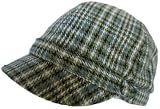Plaid Wool Riding Cap Fully Lined Newsboy Hat Jockey Equestrian Newsgirl Winter OLIVE / BLACK / WHITE / CERULEAN