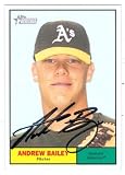 Andrew Bailey Autographed/Hand Signed MLB Baseball Card (Oakland Athletics) 2010 Topps Heritage #24