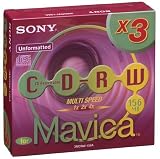 Sony 3MCRW-156A CD-Rohlinge CD-RW 3er Pack für Mavica