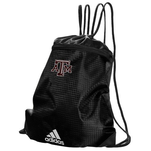 NCAA adidas Texas A&M Aggies Black Wordmark Gym Sack