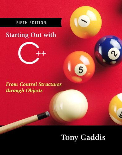 Click for larger image Starting Out with C++: From Control Structures through Objects (Formerly
