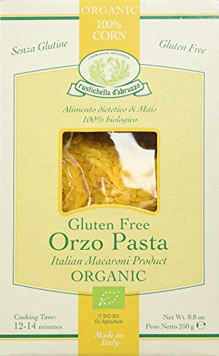 Rustichella d'Abruzzo Gluten Free Organic Corn Orzo Pasta, 8.8 oz