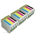 12 Compatible Printer Ink Cartridges for Epson Stylus SX218 - Cyan / Magenta / Yellow / Black