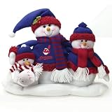 Cleveland Indians Decorative Table Top Snowman Family Figurine