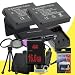 TWO LP-E5 Lithium Ion Replacement Batteries w/Charger + 16GB SDHC Secure Digital High Speed Memory Card + 3 Piece Filter Kit + Memory Card Reader/Wallet + Deluxe Starter Kit for Canon EOS Rebel T1i XS XSi Digital SLR Camera DavisMAX Bundle