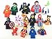 15 Pcs Cute Super Hero Movie Shoe Charms for Croc Shoes & Wristband Bracelet