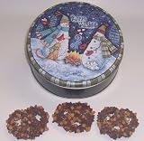 Scott's Cakes 1 lb. Milk Chocolate Covered Pretzel with Chocolate Chips & Peanut Butter Chips in a Warm Wishes Tin