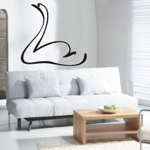 Imagen 2 de Etiqueta de la pared d395 Cisnes nadar 40x38 cm