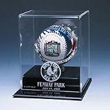 One Baseball Display Case with Gold Glove, Wood Finish and Engraved MLB Team Logo