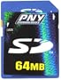 PNY 64MB SD Secure Digital Flash Memory Card