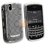 TPU Rubber Skin Case for Blackberry Tour 9630, Clear White Concentric Circl ....