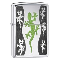 Brushed Chrome, Green Lizard