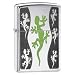 Zippo Lighter Green Lizard, Brushed Chrome