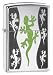 Zippo Lighter Green Lizard, Brushed Chrome