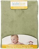 Kids Line Luxury Contour Changing Pad Cover, Sage