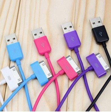 Bluecell 3-Feet USB Sync Data Cable for iPhone 4/4S/3G/iPod with Free Bluecell Cable Tie - 7 Pack - Aqua Blue/Black/Green/Hot Pink/Purple/White/Yellow