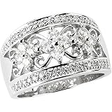 14K White Gold Diamond Ring/Band - 0.75 Ct.